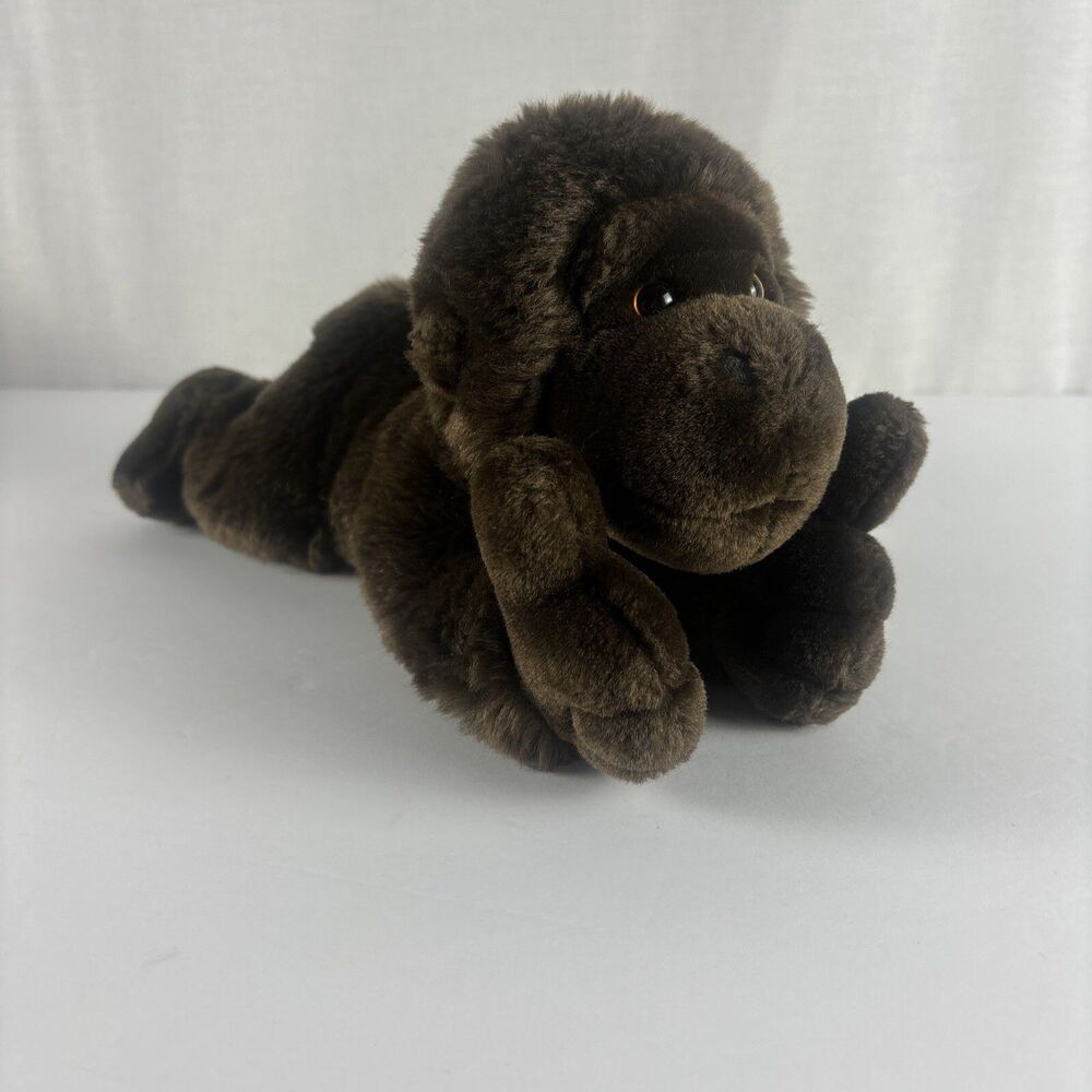 Aurora Gorilla Plush Bean Filled Body Laying Down About 10" long